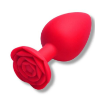 ROSE - RED SILICONE BUTT PLUG LARGE